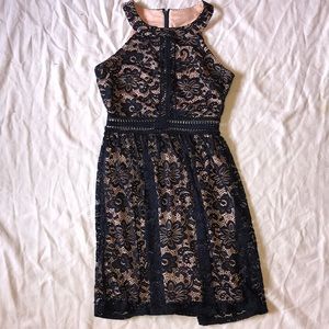 By&by navy lace dress size 1